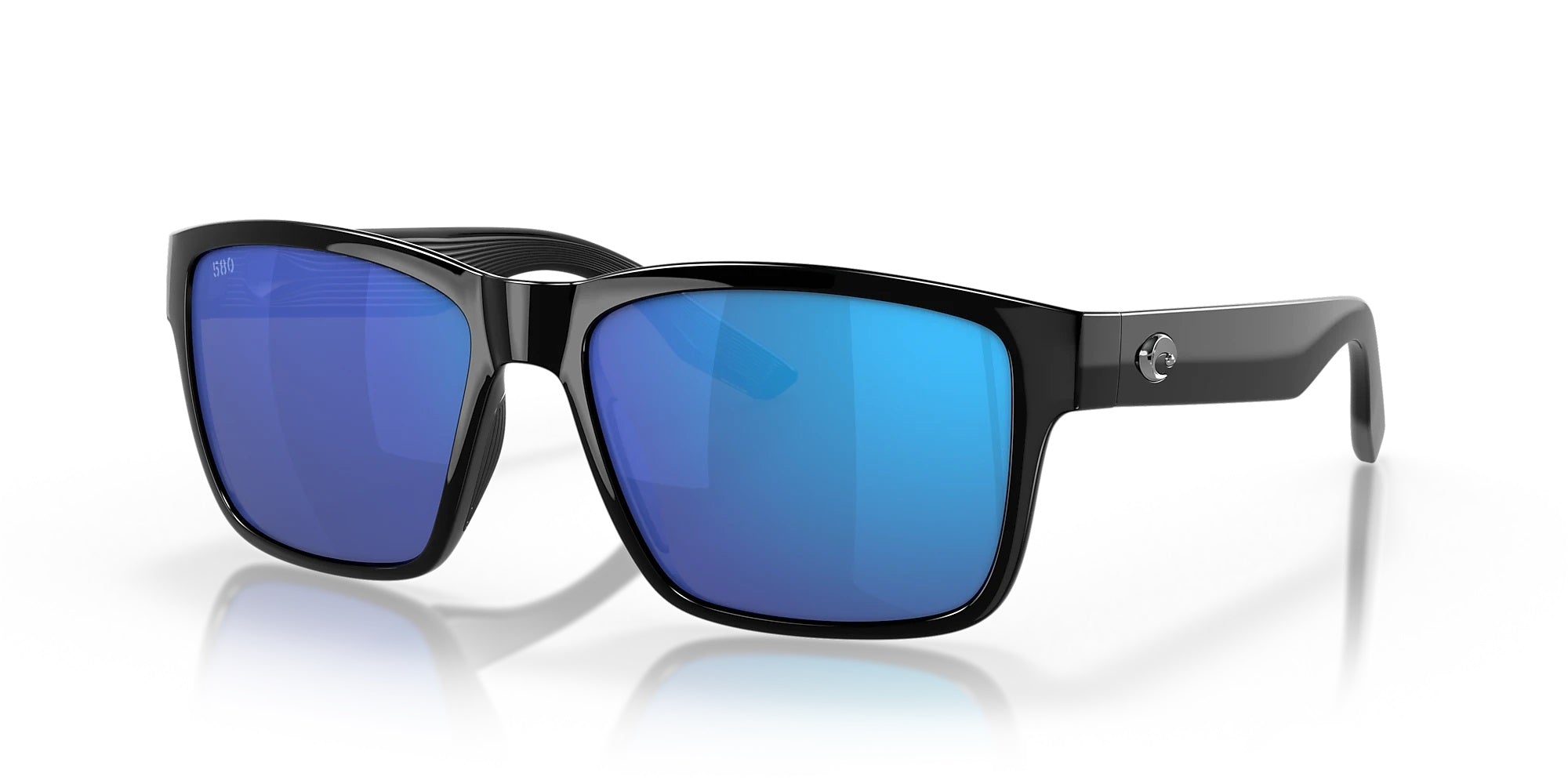 Costa 06S9049 90490157 Paunch Black Frame Glass Blue Mirror 580g Lens Polarised Sunglasses