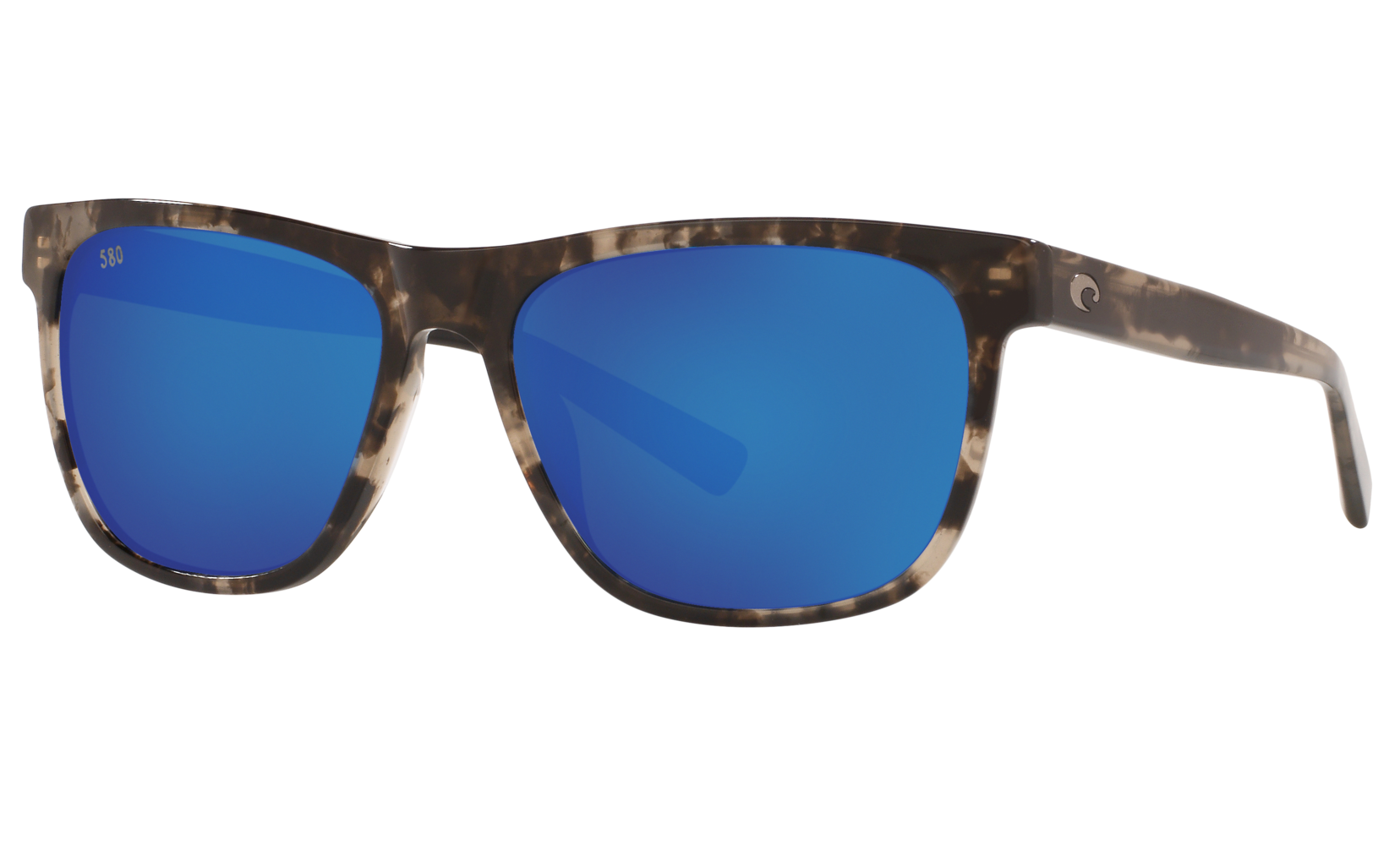 Costa Apalach Shiny Black Kelp Frame Polarised Sunglasses - Blue Mirror 580G