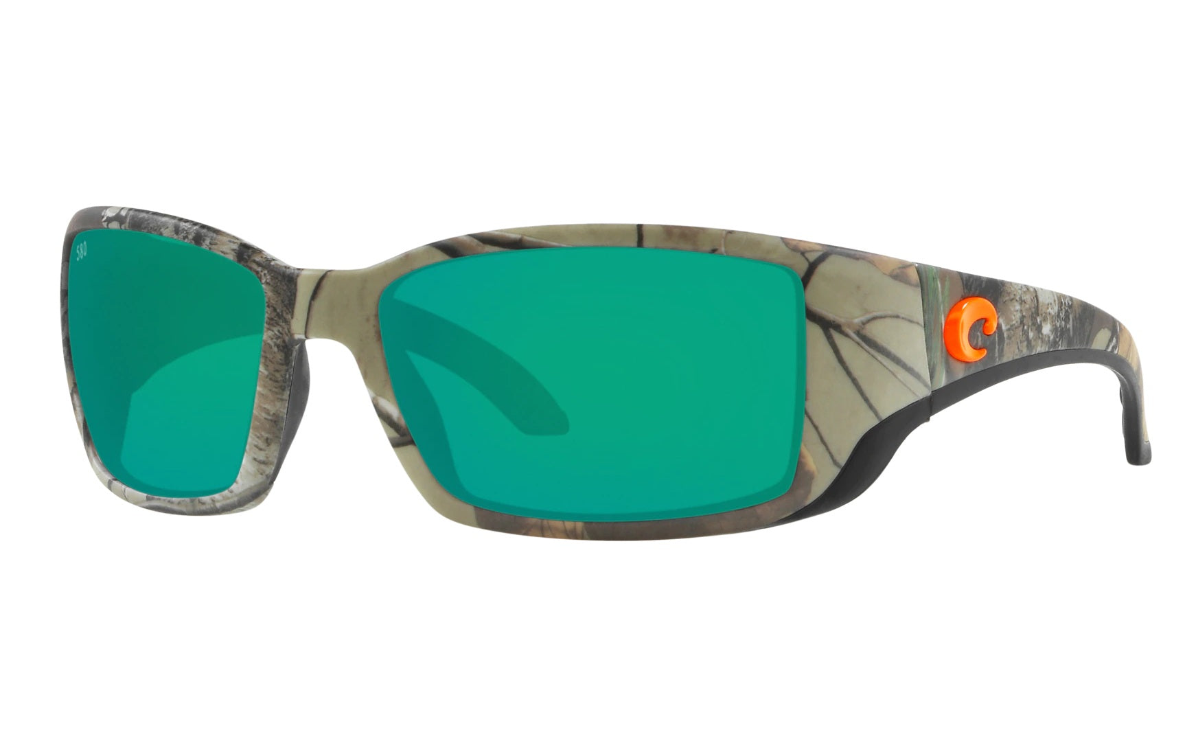 Costa Del Mar Blackfin Real Tree Camo Frame 580g Green Mirror Glass Lens Polarised Performance Sunglasses