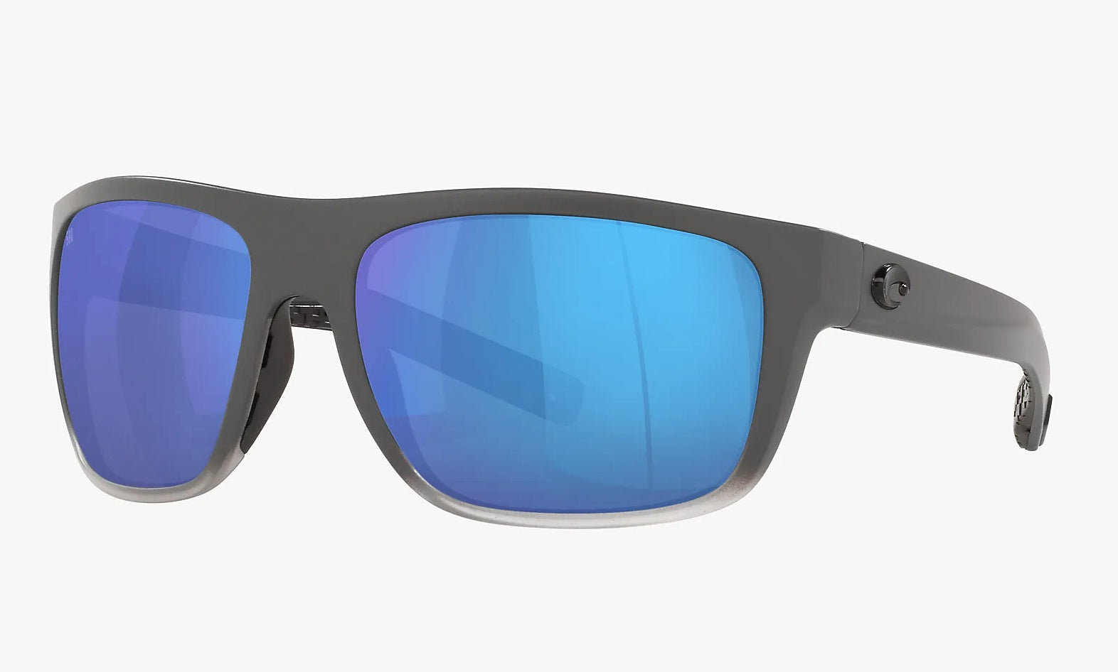 Costa Del Mar Broadbill Matte Fog Gray Frame Performance Polarised Blue Mirror 580g Glass Lens Sunglasses