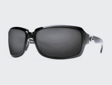 Costa Del Mar Isabela Black Frame 580g Silver Mirror Glass Lens Polarised Performance Sunglasses