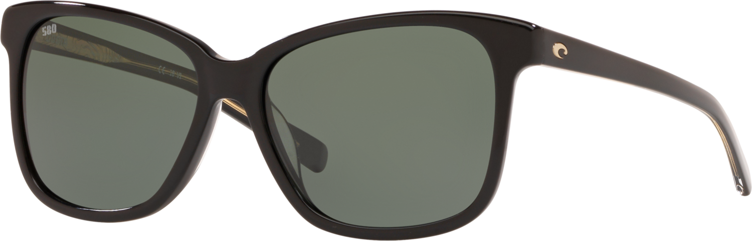 Costa Del Mar May Shiny Black Frame Gray Glass 580G Lens Polarised