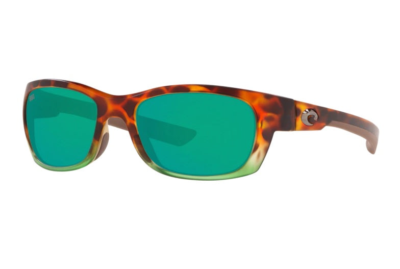 Costa Del Mar Trevally Matte Tortuga Fade Frame Polarised Lens Performance Sunglasses - Green Mirror 580P