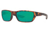 Costa Whitetip Retro Tortoise Frame Polarised Sunglasses - Green Mirror 580G