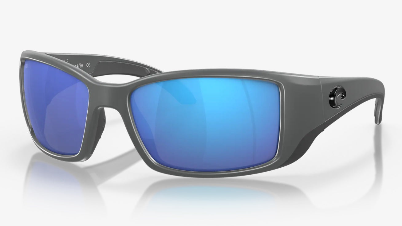 Costa Del Mar Blackfin Matte Gray Frame Performance Polarised Glass Lens Sunglasses