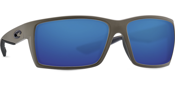 Costa Del Mar Reefton Matte Moss Frame Polarised Sunglasses - Blue Mirror 580G