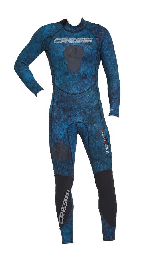 Cressi Tokugawa Man Monopiece 3mm - Heren eendelig neopreen wetsuit, camouflage blauw, XS Cressi Tokugawa Man Monopiece 3mm - Heren eendelig neopreen wetsuit, camouflage blauw, XS