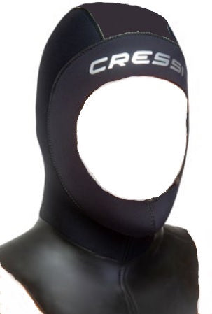 Cressi Ultraspan Black Neoprene Dive Hood