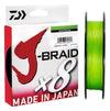 Daiwa J Braid X8 Braided Fishing Line Chartreuse 300m