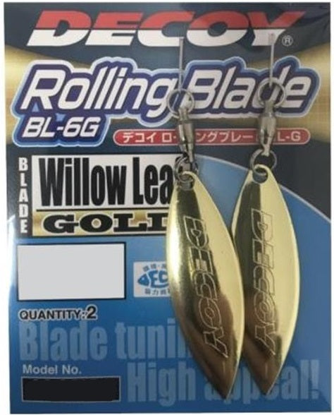Decoy BL-6G Rolling Willow Leaf Blade Lure Gold