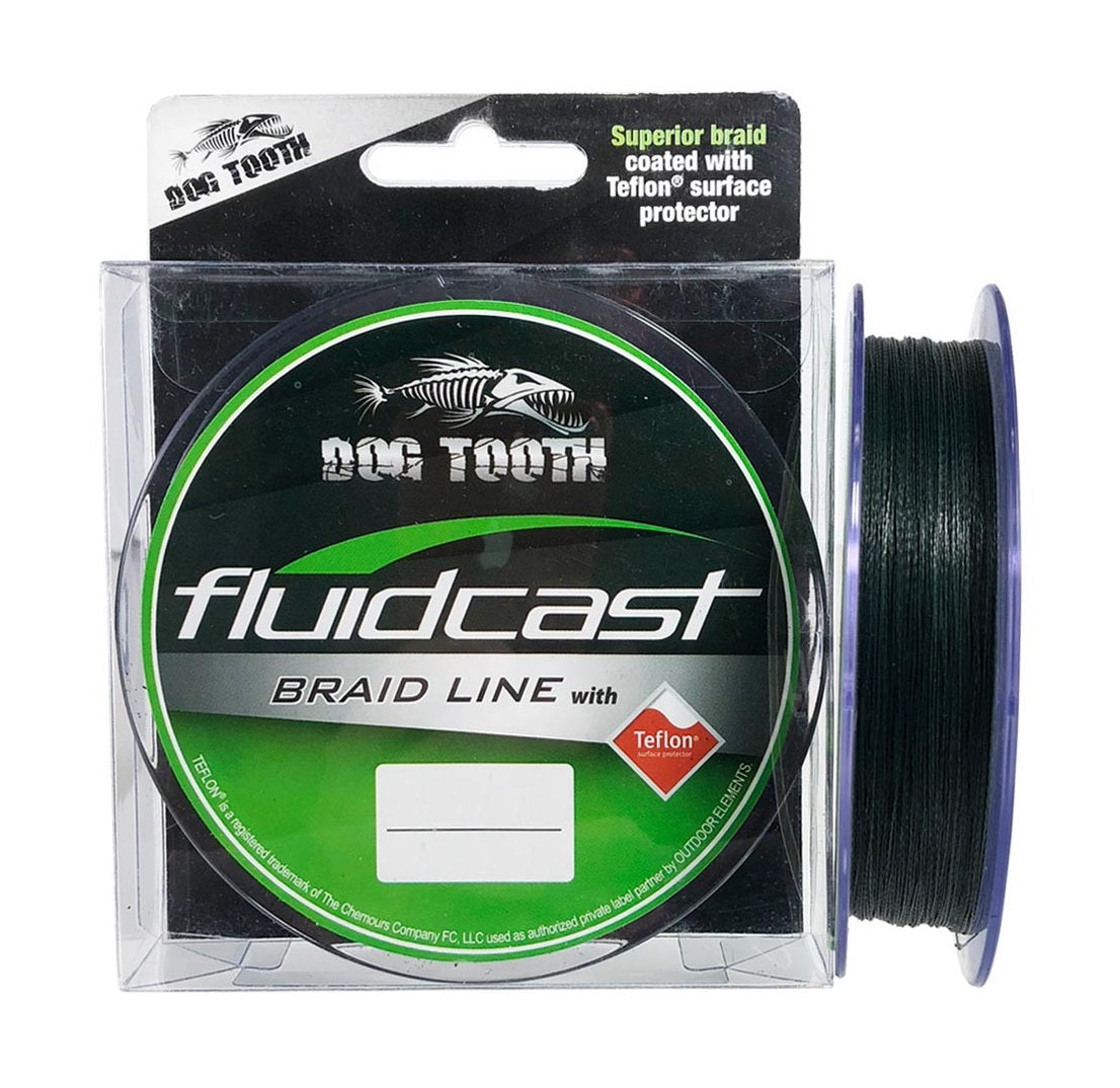 Dog Tooth Fluidcast 150m Green Braided Fishing Line