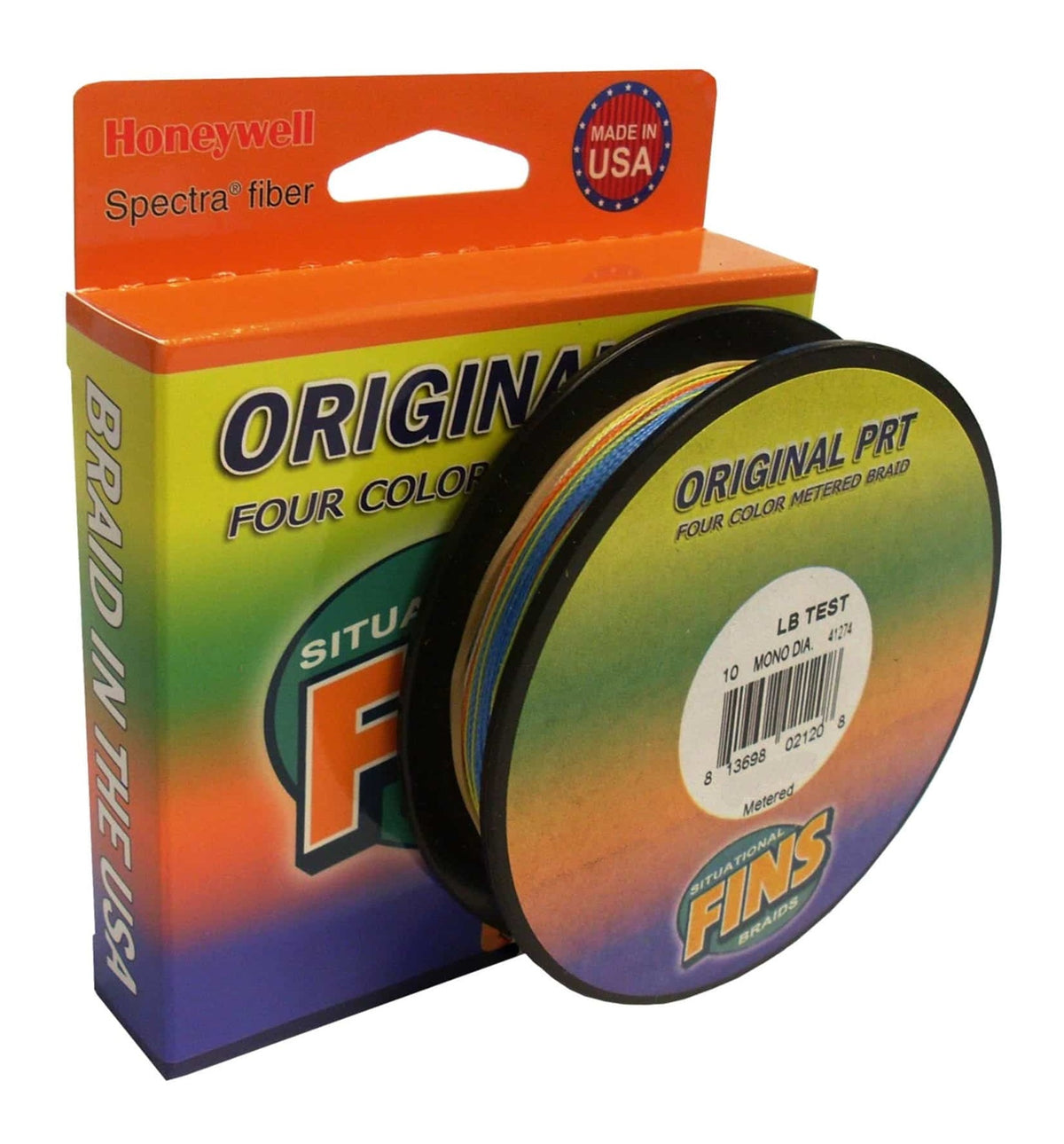 Fins Original PRT 4S Spectra Superline Braid Fishing Line Multi Colour 600yd