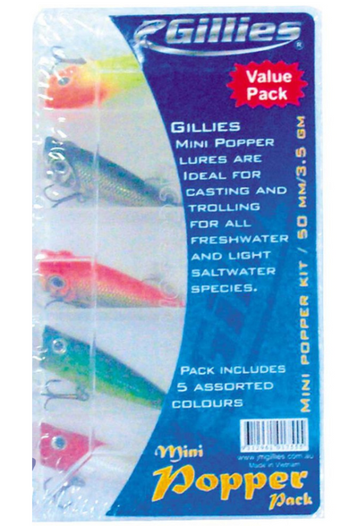 Gillies Surface Popper Lure Bulk Value Pack
