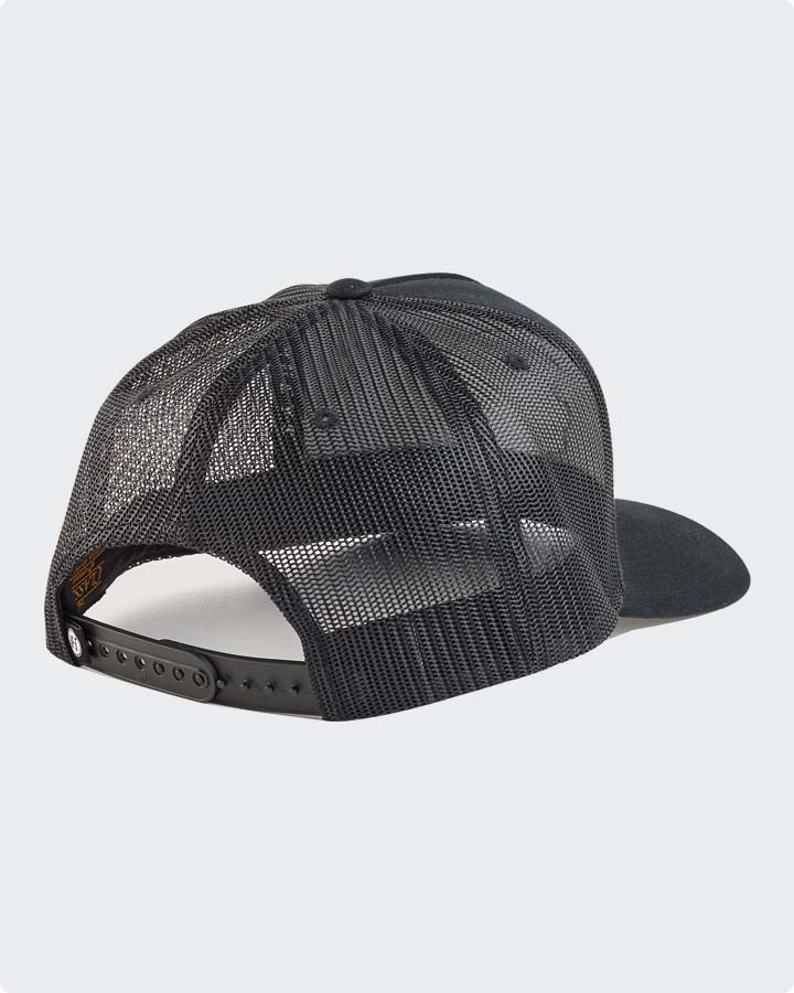 The Mad Hueys Dirty Vacay Twill Trucker Cap Hat Black