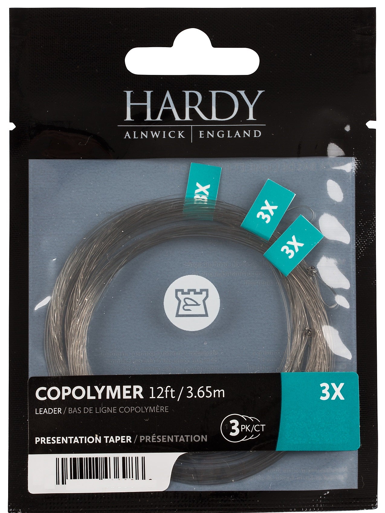 Hardy Copolymer Tippet 12ft 3 Piece - Mega Clearance