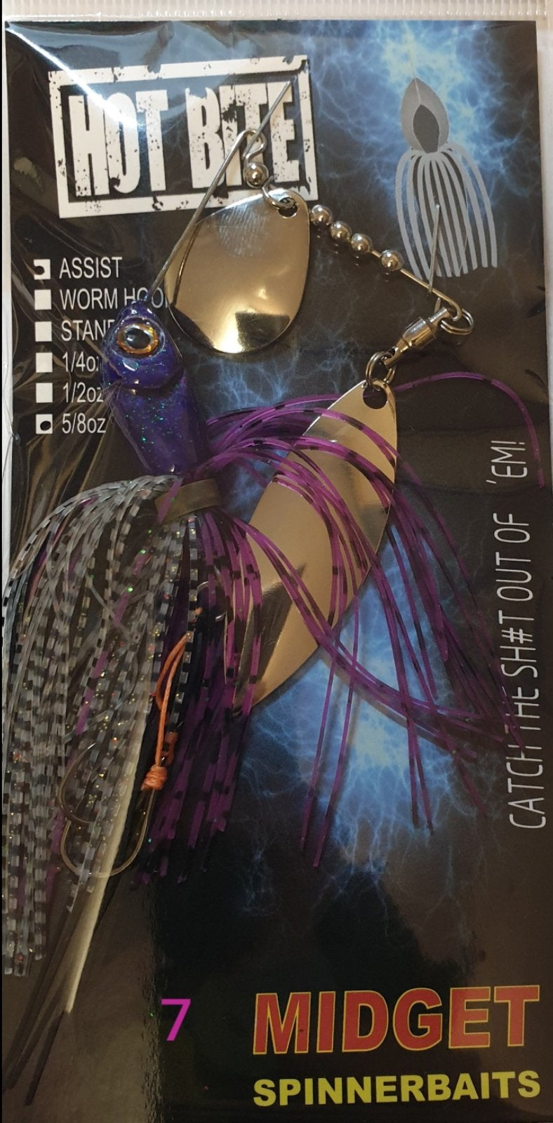 Hot Bite Midget Spinnerbait Lure - 1/2oz