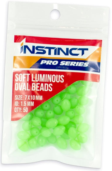 Instinct Pro Soft Lumo Glow Oval Rigging Beads Bulk Value Pack - IN245