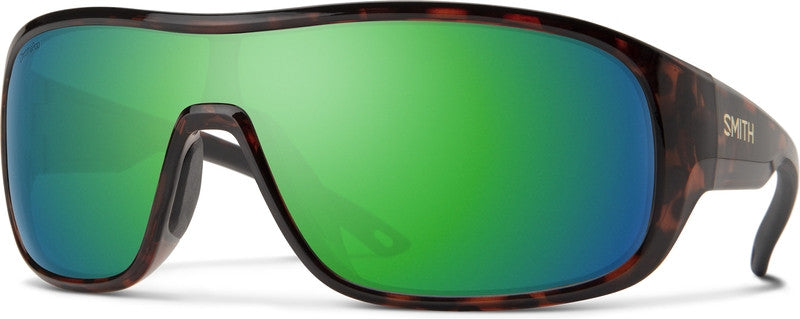Smith Optics Spinner Matte Tortoise Frame Polarised Green Mirror Lens Performance Sunglasses