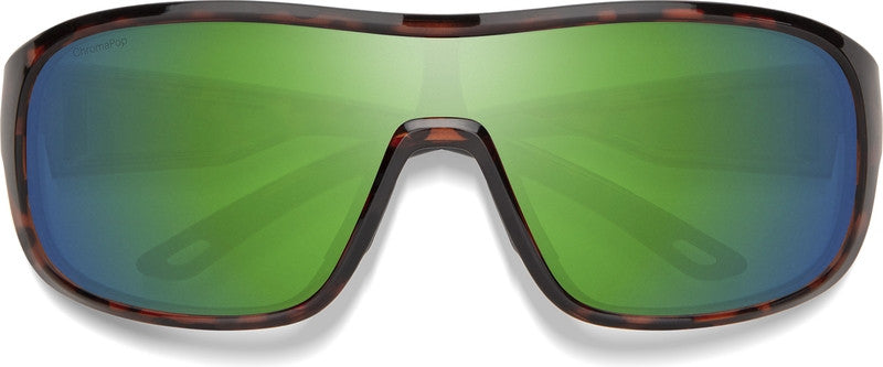 Smith Optics Spinner Matte Tortoise Frame Polarised Green Mirror Lens Performance Sunglasses