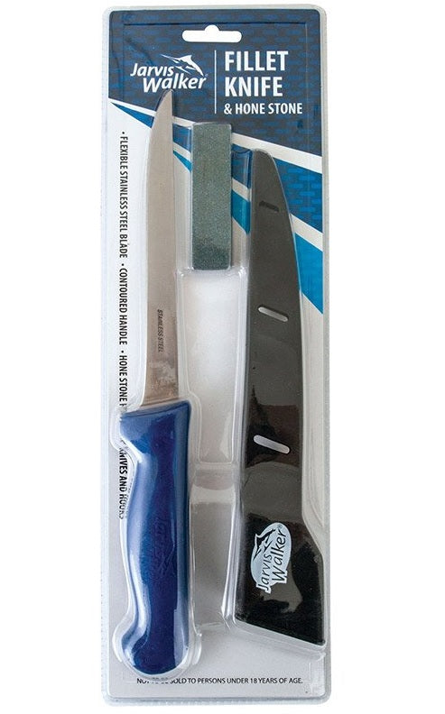 Jarvis Walker 7 Inch Fillet Knife With Sharpening Stone Set Kit