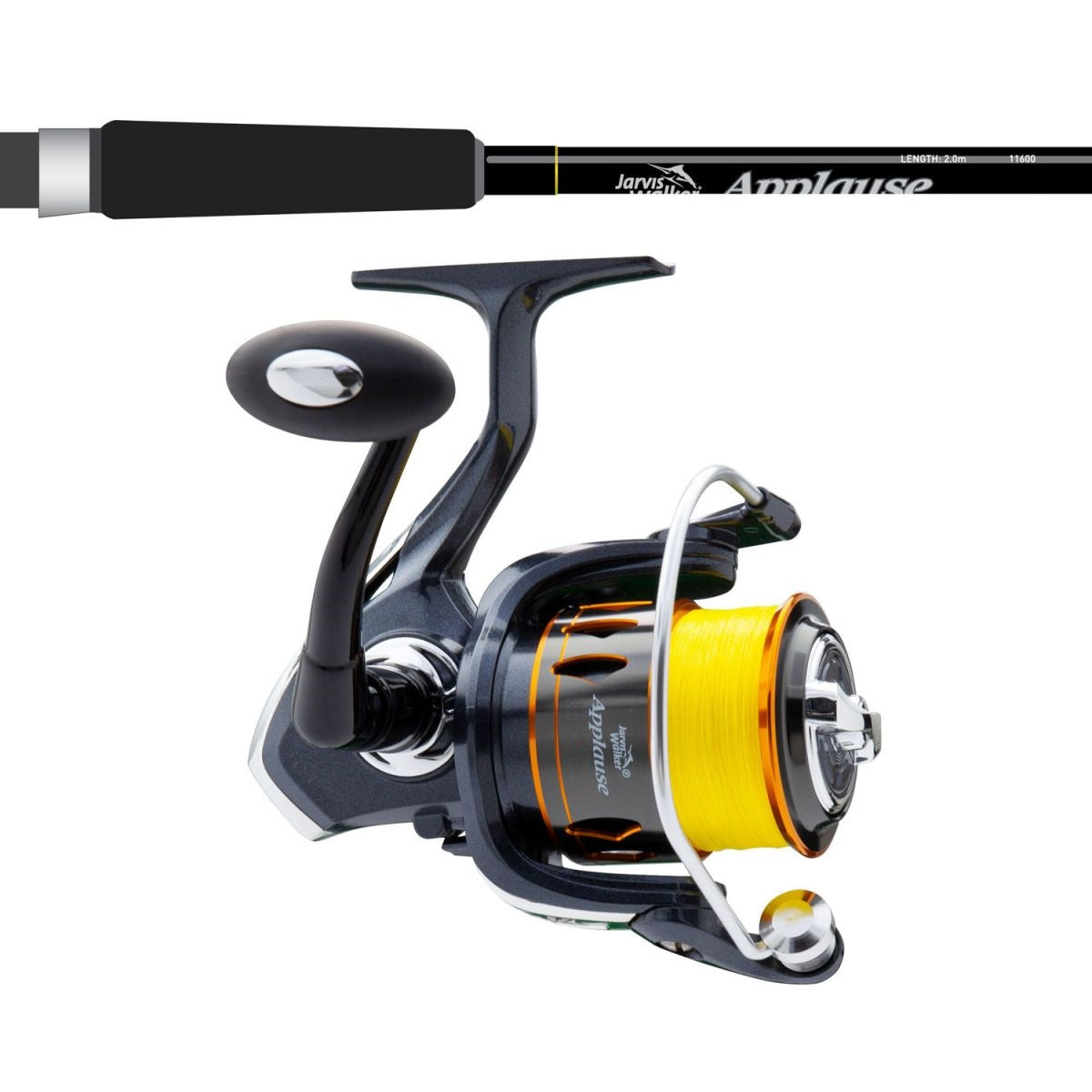 Jarvis Walker Applause Supertip Lure Fishing Spin Combo Spooled with Braid