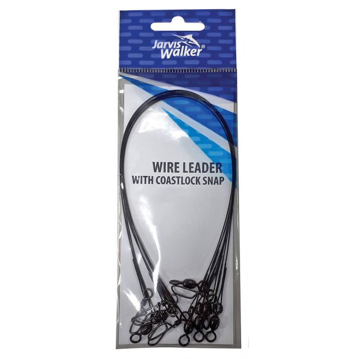 Jarvis Walker 12 Inch Pre-made Coated Wire Leader with Coastlock Snap