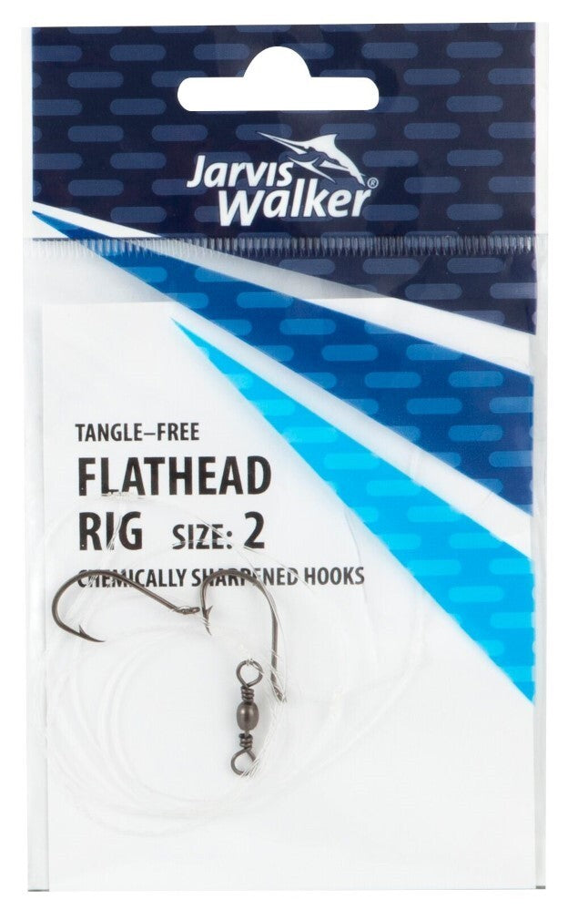 Snelled Rigs Jarvis Walker Pre Tied Two Hook Snelled Flathead Rig | Davo's Tackle Online