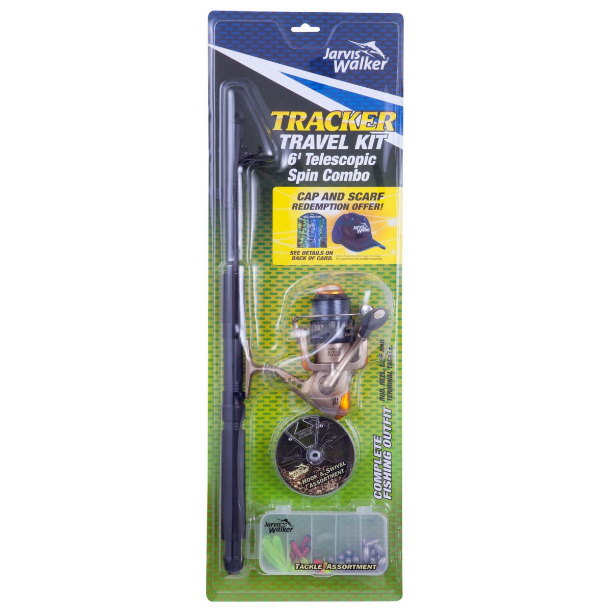 Jarvis Walker Tracker Tele II Telescopic Complete Fishing Equipment Kit Pack