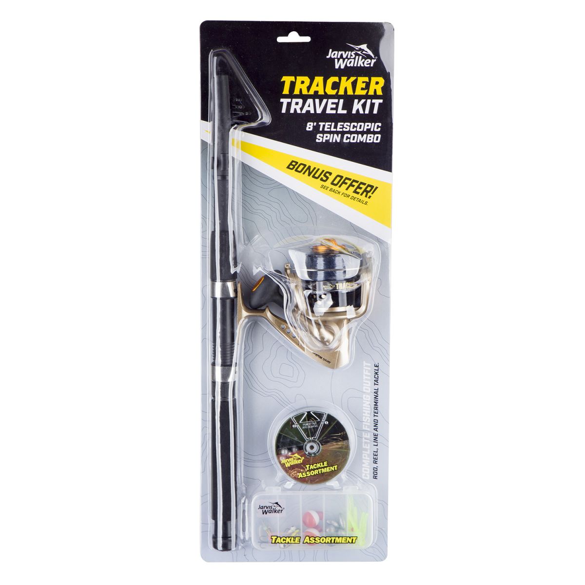 Jarvis Walker Tracker Tele II Telescopic Complete Fishing Equipment Kit Pack
