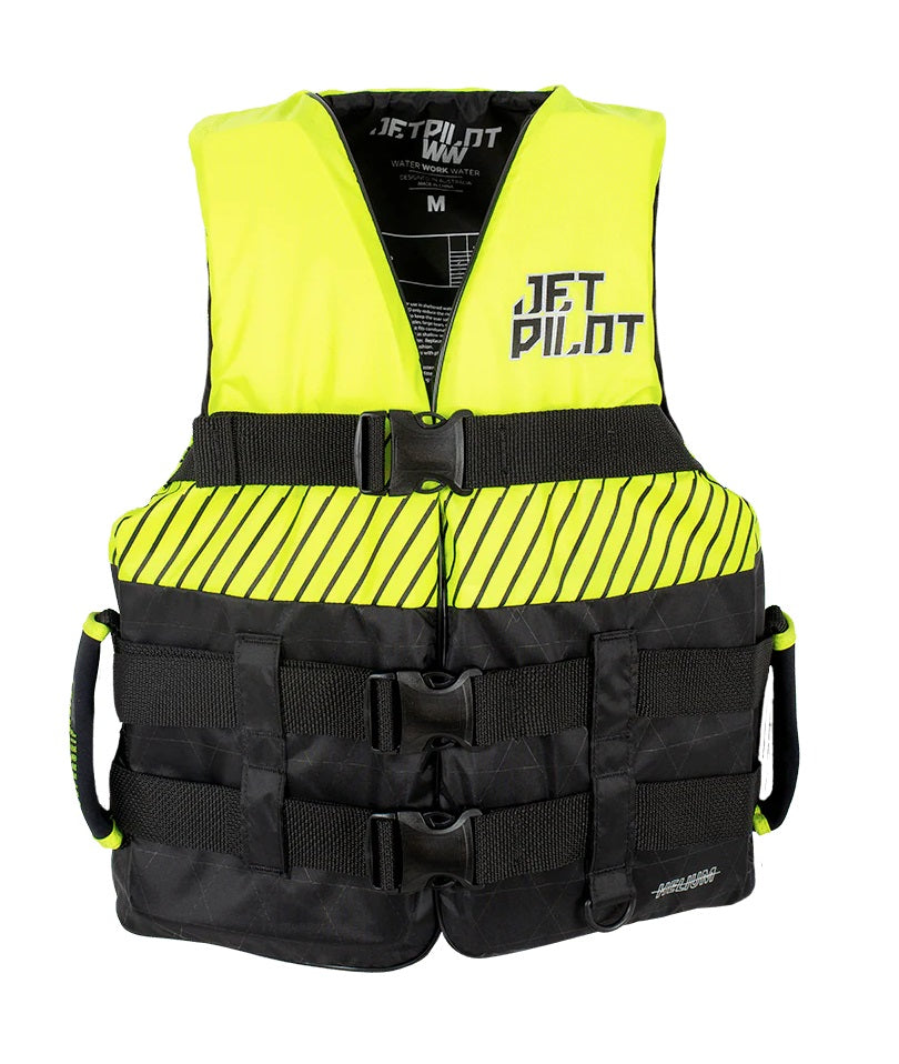 Jetpilot Helium Mens FE Nylon Life Jacket PFD Vest Black Yellow