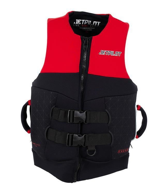 Jetpilot S-Grip Front Entry Level 50 PWC NEO Neoprene Mens Life Jacket PFD Vest - Red