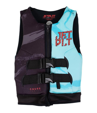 Jetpilot The Cause Youth FE Neo Vest PFD - Black Blue