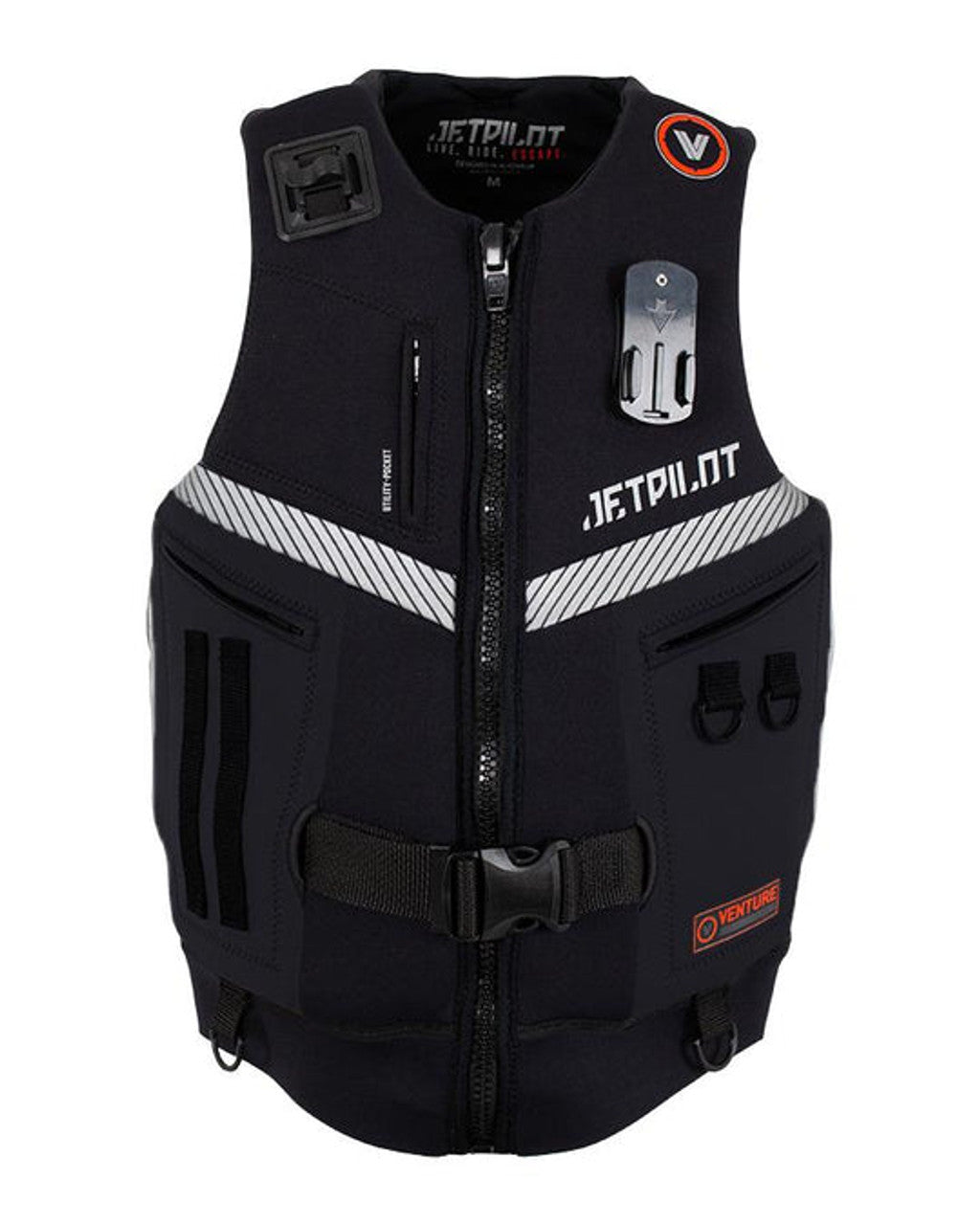 Jetpilot Venture Mens Neo Neoprene Life Jacket PFD Vest Black Black