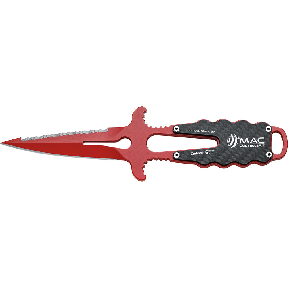 Mac Coltellerie Apnea 9 Carbon Dive And Spear Knife With Lanyard - MAC36L