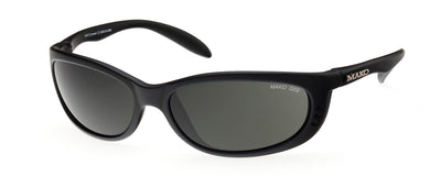 Mako Sleek XL Matte Black Frame Glass Lens Polarised Sunglasses