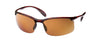 Mako Diver Shiny Demin Brown Frame Poly Brown Mirror Bronze Lens Polarised Sunglasses