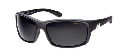 Mako Edge Matte Black Frame Glass Lens Polarised Sunglasses