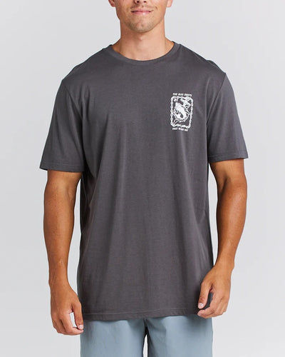 Mad Hueys Anchor Shark Short Sleeve Tee Grey