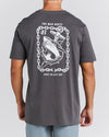 Mad Hueys Anchor Shark Short Sleeve Tee Grey