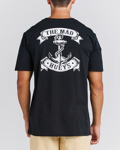 Mad Hueys Ship Anchor Short Sleeve Tee Black