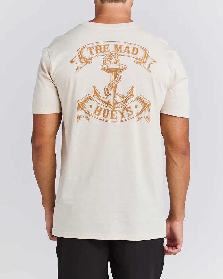 Mad Hueys Ship Anchor Short Sleeve Tee Cement