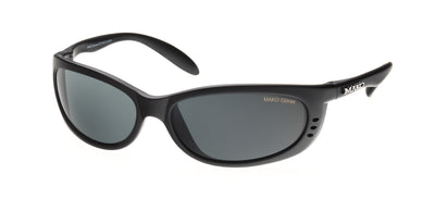 Mako Sleek Matte Black Frame Glass Lens Polarised Sunglasses