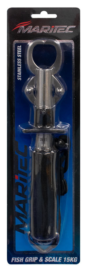 Maritec Stainless Steel Fish Lip Grips with 15kg Scale MA107A