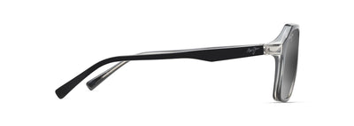 Maui Jim 880-02 Wedges Black Gloss Frame Crystal Natural Grey Glass Lens Sunglasses