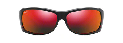 Maui Jim Equator Matte Black with Red Interior Hawaii Lava Polarised Glass Lens Performance Sunglasses - RM848-04