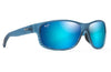 Maui Jim Kaiwi Channel Blue Black Stripe Frame Blue Hawaii Lens Polarised Performance Sunglasses