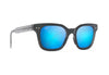 Maui Jim Shore Break Matte Black-Grey Frame Blue Hawaii Glass Lens Polarised Performance Sunglasses