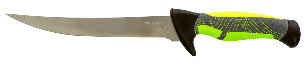 Mustad Green 7 Inch Fillet Knife - Mirror Polish