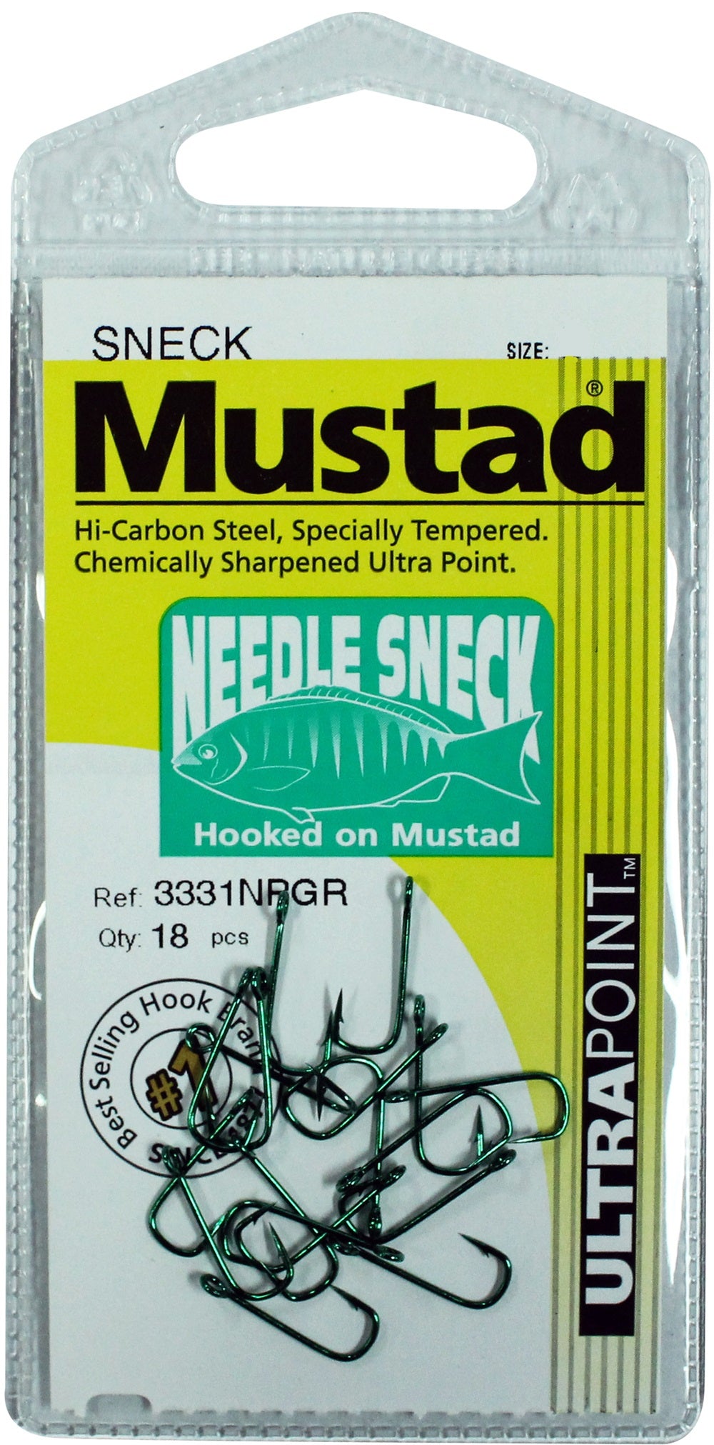 Mustad 3331NPGR Needle Sneck Blackfish Luderick Hook