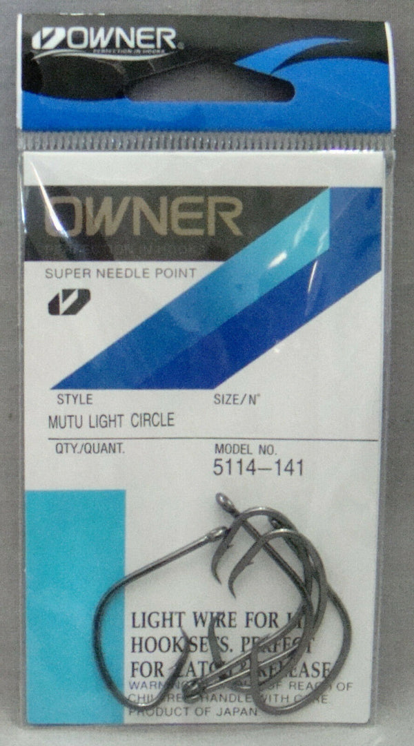 Owner #5114-071 mutu light circle hooks size 4-1pk of 9pcs-Brand New-SHIP N  24HR